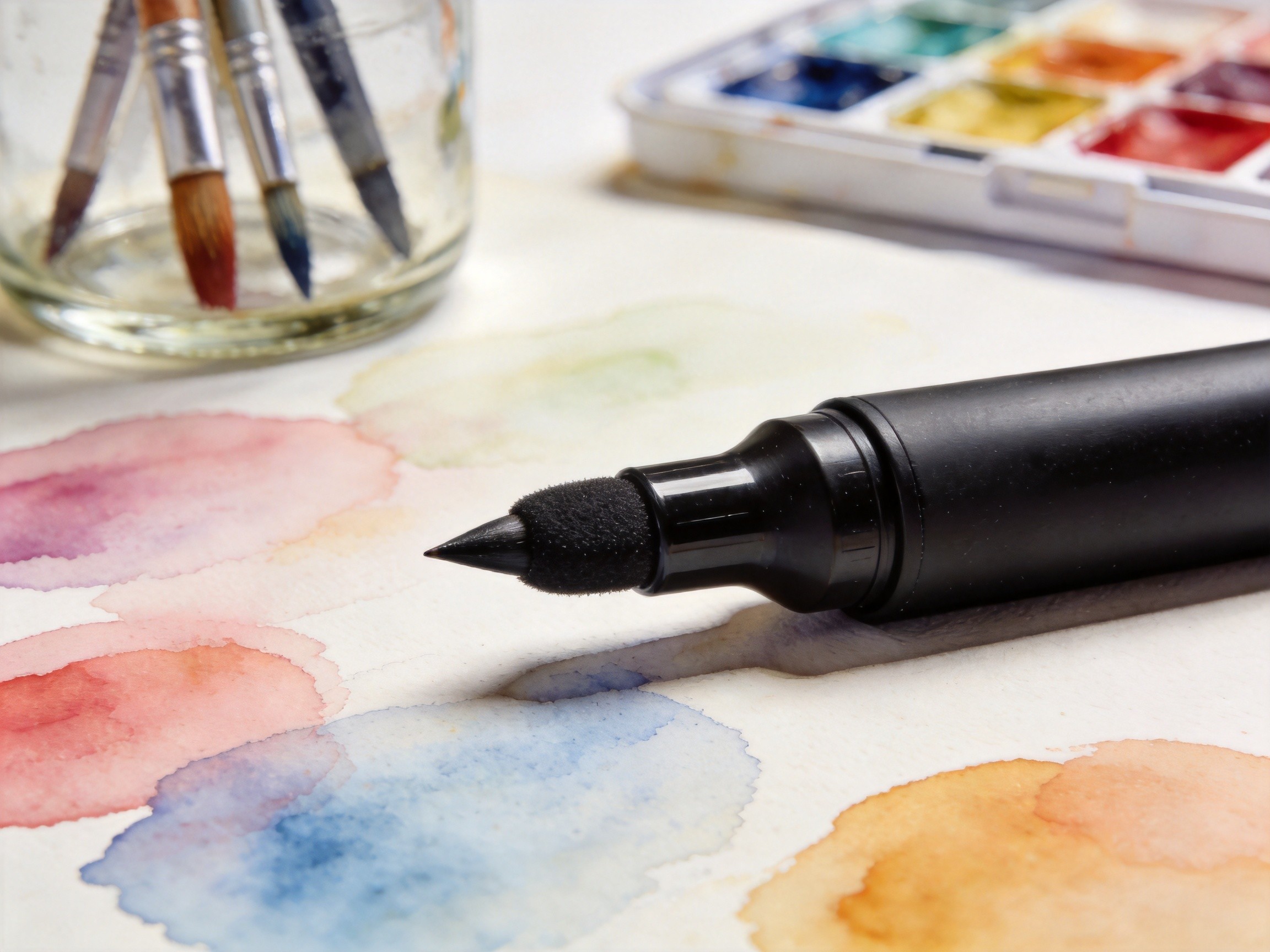 Watercolor Brush Tip Ink Pen