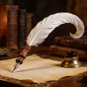 Vintage Wooden Quill Pen